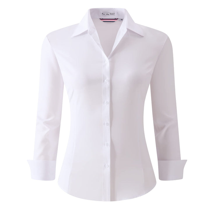 Alex Vando Bluse Damen Langarm Hemd Damen Stretch – Business Button Down Shirts, Bügelfrei Arbeitshe