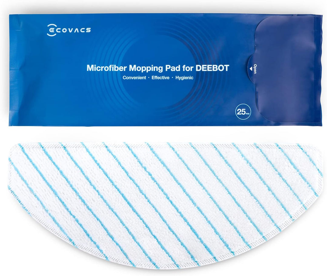 ECOVACS Mikrofaser Wischtücher (Einweg), 25 Stück – Original Zubehör für N8, T8 und T9 Serie Saugrob