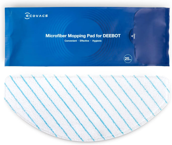 ECOVACS Mikrofaser Wischtücher (Einweg), 25 Stück – Original Zubehör für N8, T8 und T9 Serie Saugrob