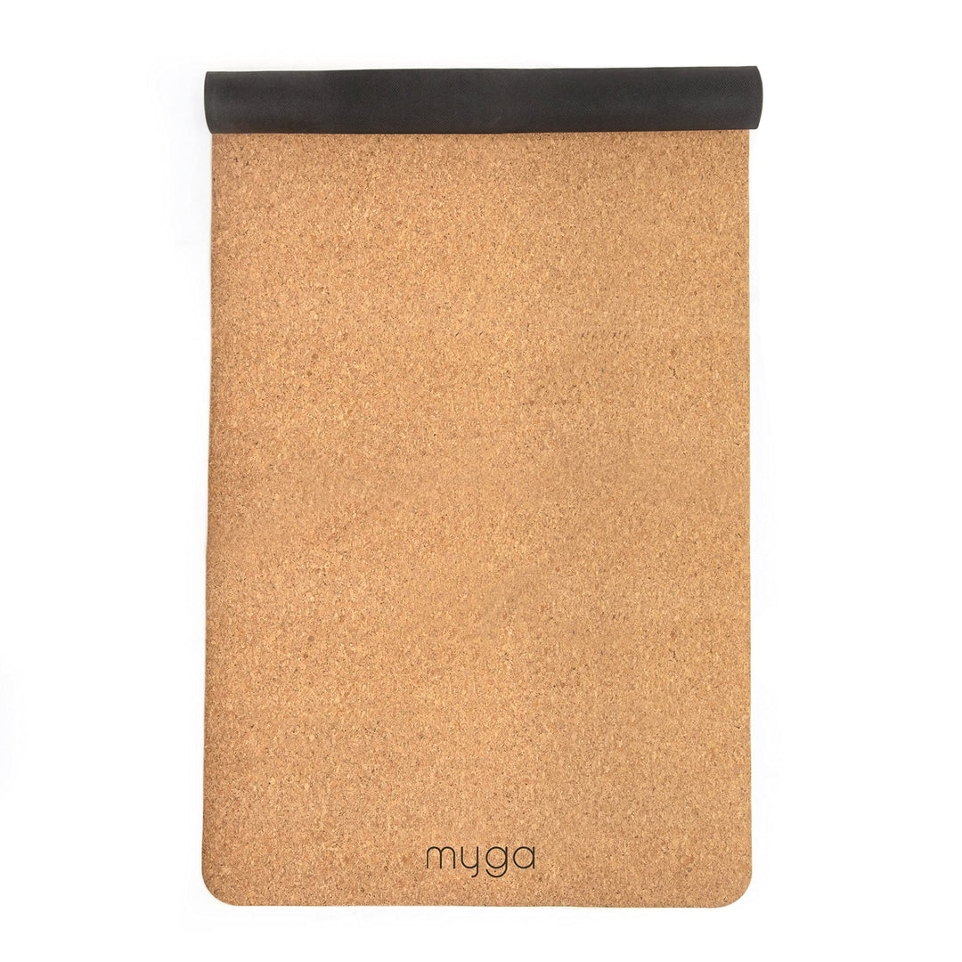 Myga XL Kork Yogamatte | 200 cm x 70 cm | Rutschfest, Wäremeregulierend & Leicht zu Tragen – 6 mm Di