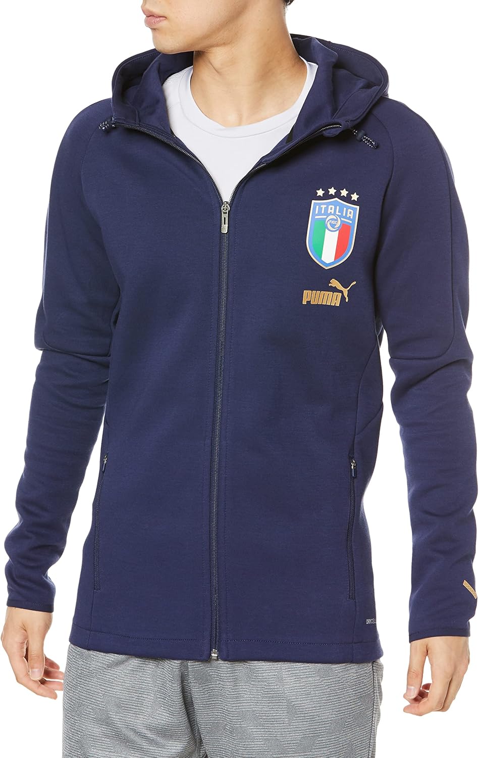 PUMA Italien Kapuzenjacke Unisex S blaubeige, S blaubeige