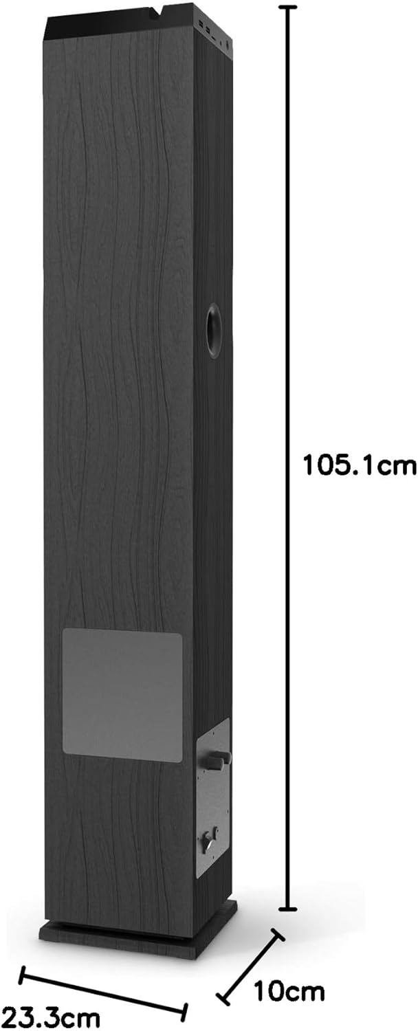 Energy Sistem Tower 5 g2 Ebony Lautsprecherturm 65 W und True Wireless Stereo (Bluetooth 5.0, USB/Mi
