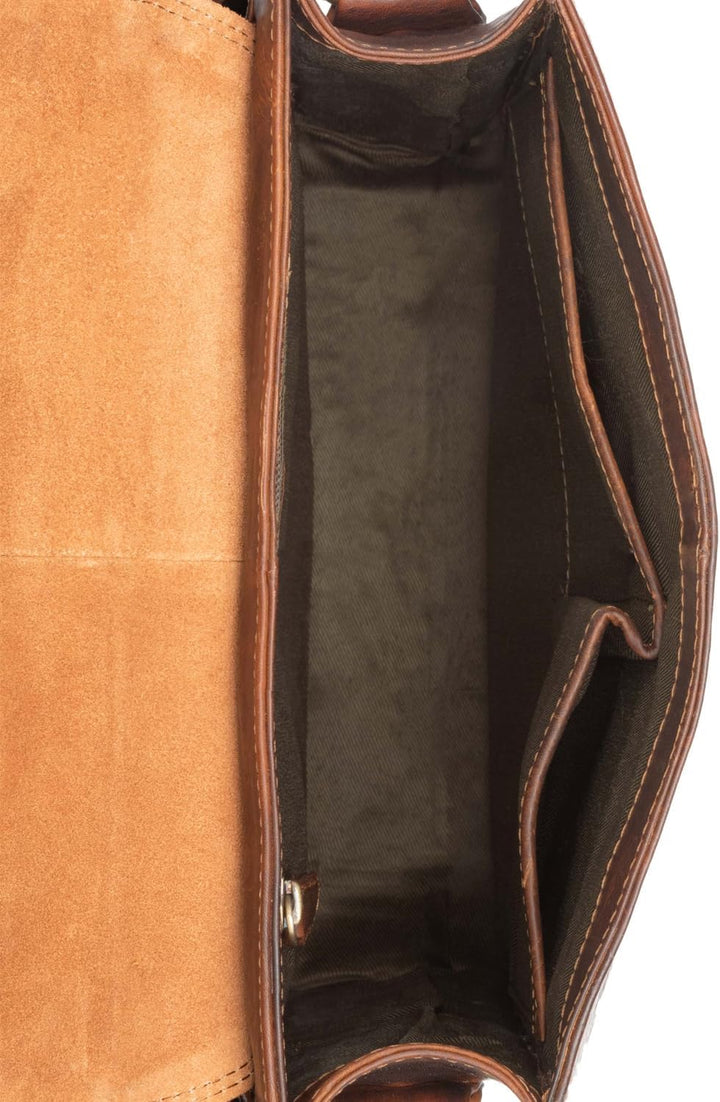 LEABAGS Leder Messenger Bag, London Vintage Herren Umhängetaschen, Echtleder Aktentasche Laptoptasch