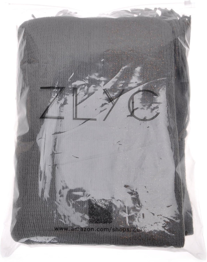 ZLYC Damen Weiche Schlichte Poncho Capes Retro Cardigans Pullover Grau, Grau