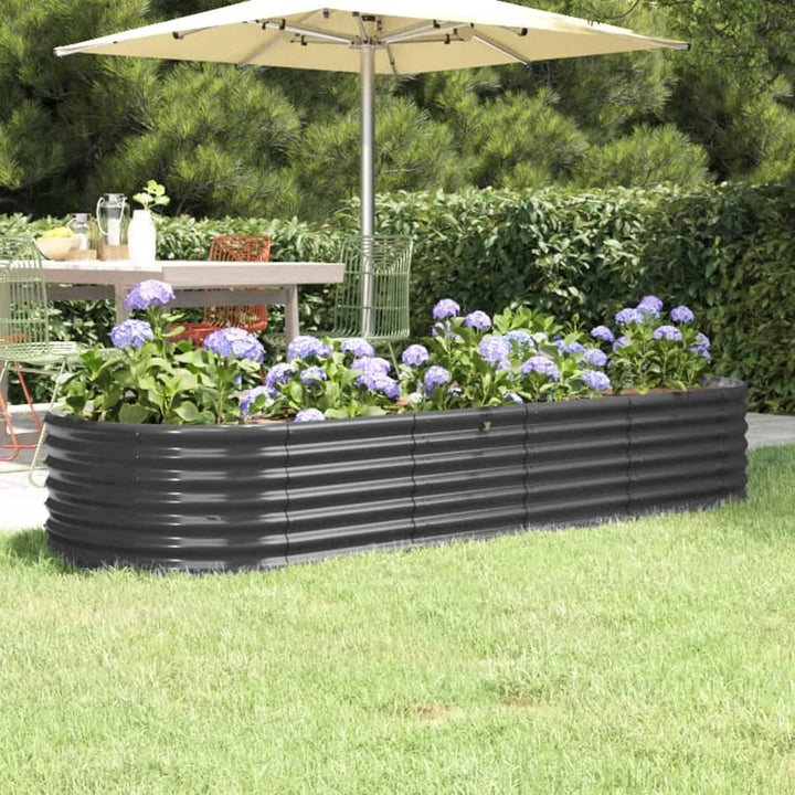 Tidyard Pflanzkübel Hochbeet Gemüsebeet Pflanzbeet Frühbeet Garten Pflanzkasten Metall Pflanzbeet Bl