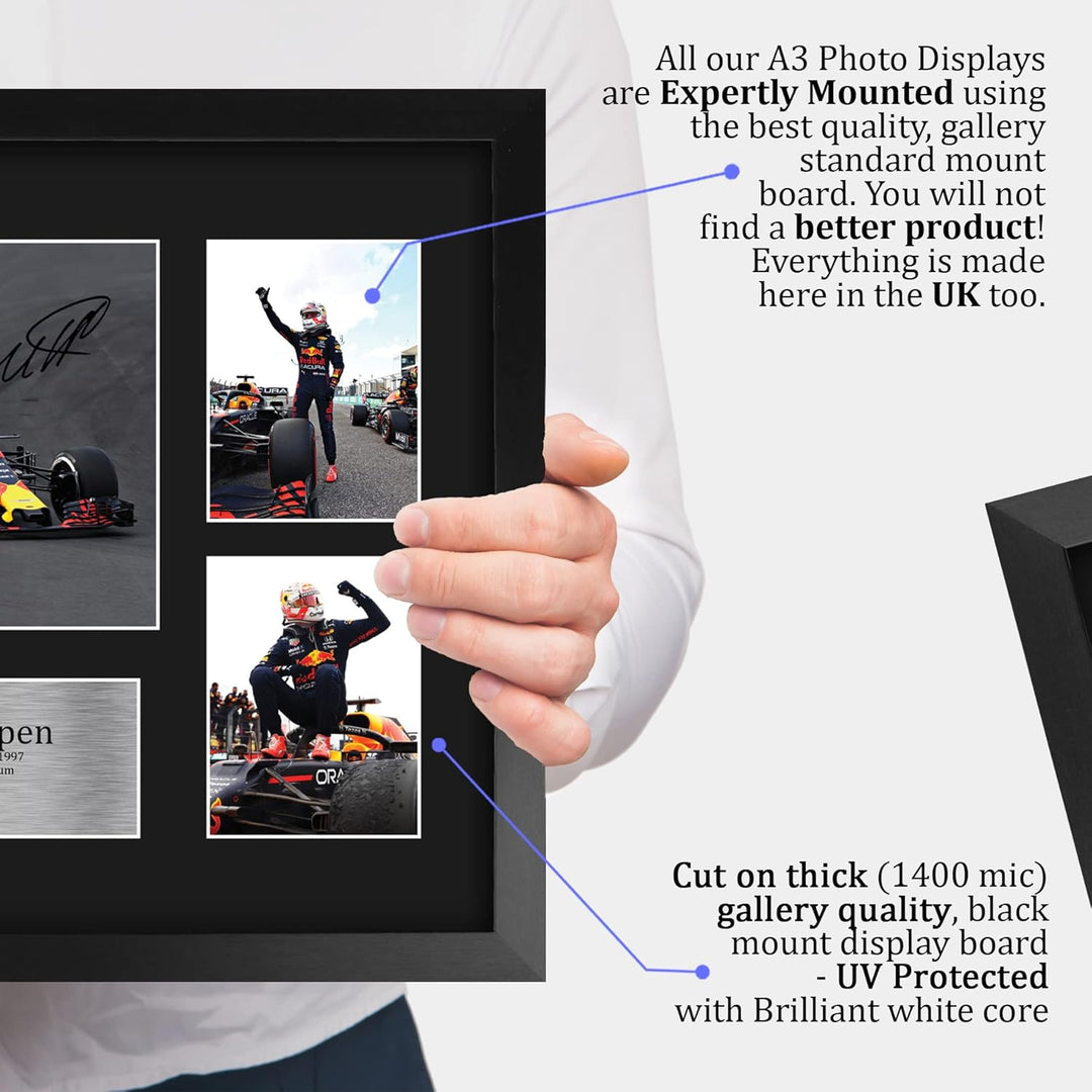 HWC Trading FR A3 Max Verstappen Gifts gedrucktes Autogramm Präsentationsdisplay für Formel-1-Renn-F