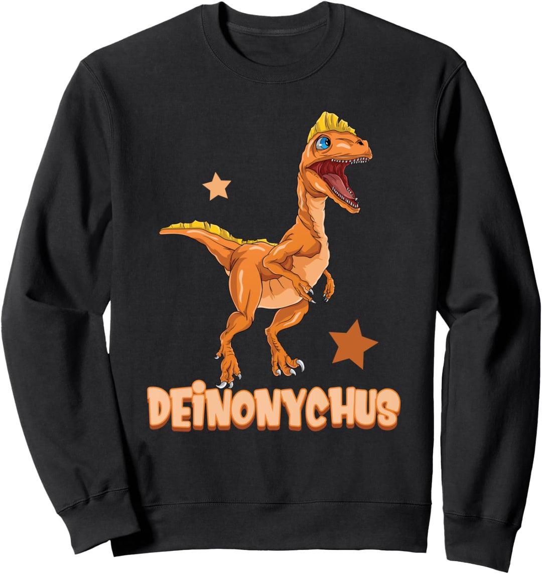 Deinonychus Dinosaurier Saurier Sammlung Jungen Mädchen Dino Sweatshirt