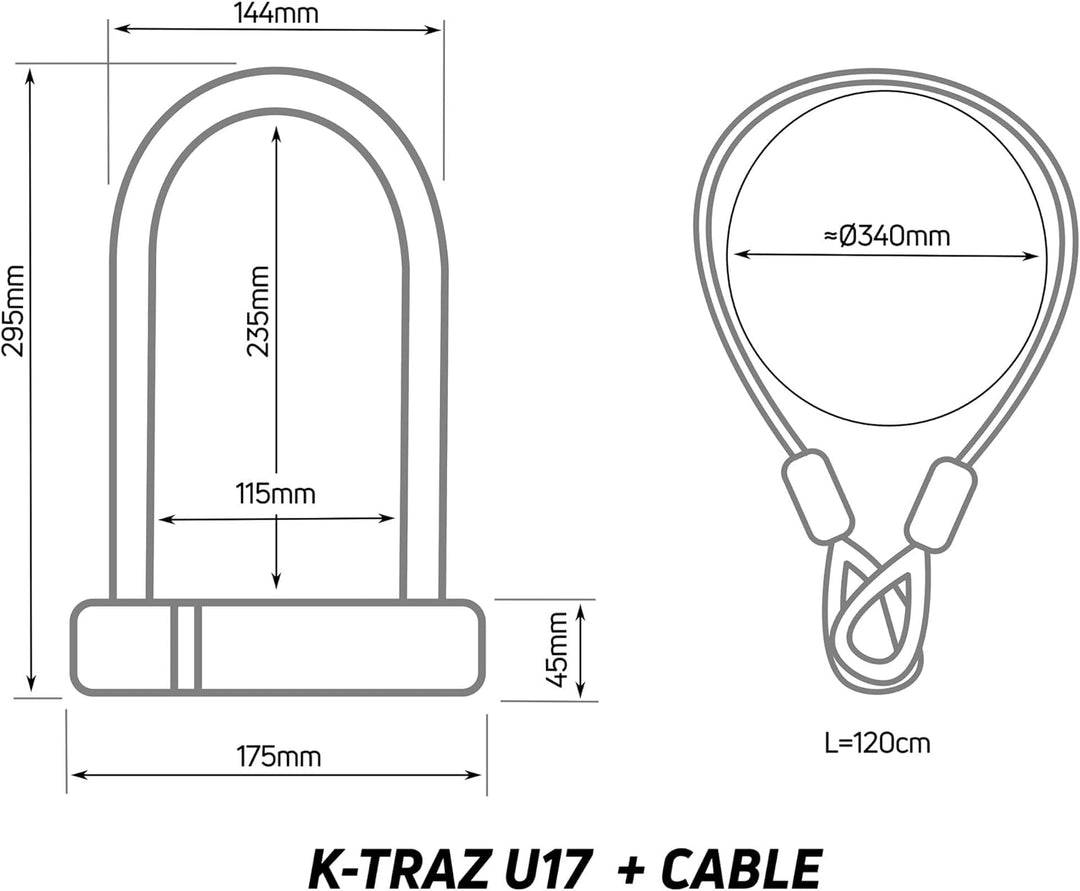 Zéfal Zéfal Zéfal 494722 Bügelschloss K-TRAZ U17, schwarz Zéfal Zéfal 494722 Bügelschloss K-TRAZ U17