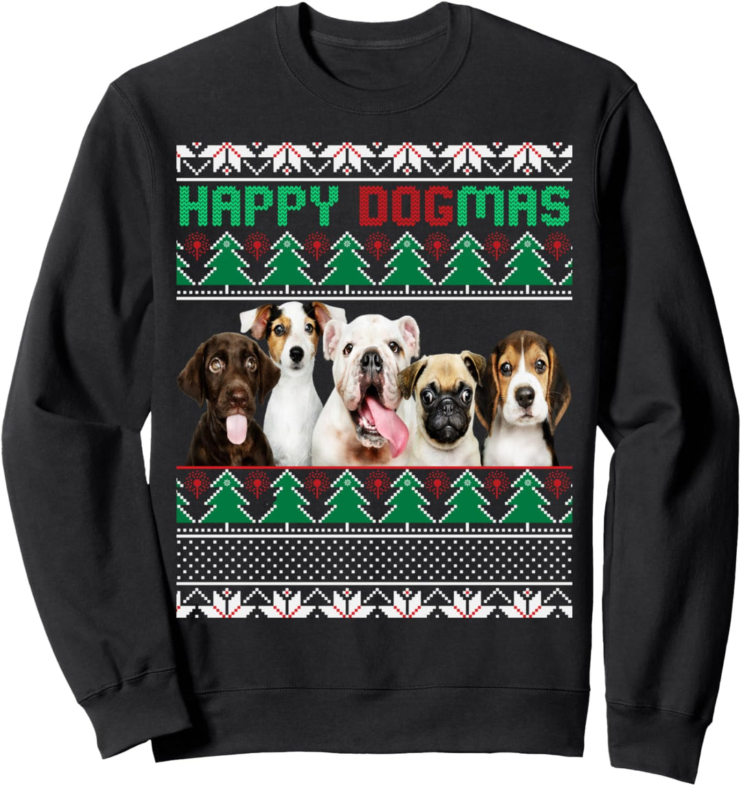 dog ugly christmas sweater - dog christmas sweater men women Sweatshirt