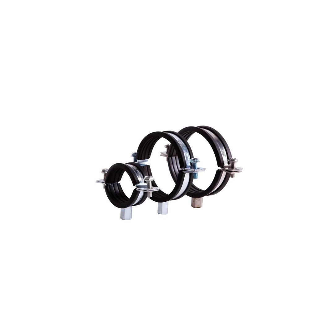 20-112mm Schraubrohrschelle verzinkt mit Gummieinlage Zweischraubenschelle 81-86 mm 10 Stück, 81-86