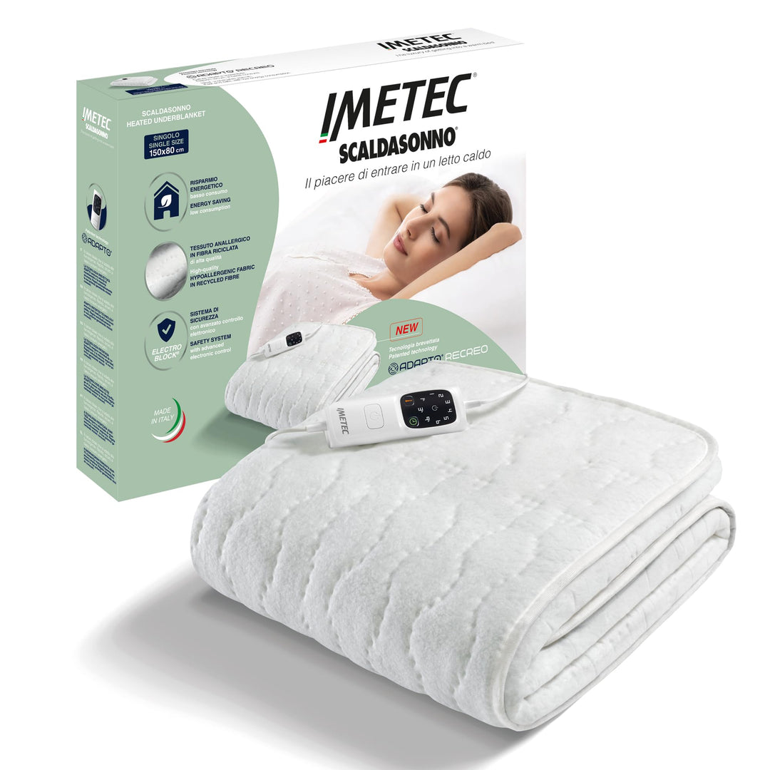 Imetec Adapto Recreo | Wärmeunterbett 150 x 80 cm, Schnellheizung, Konstante und individuelle Temper