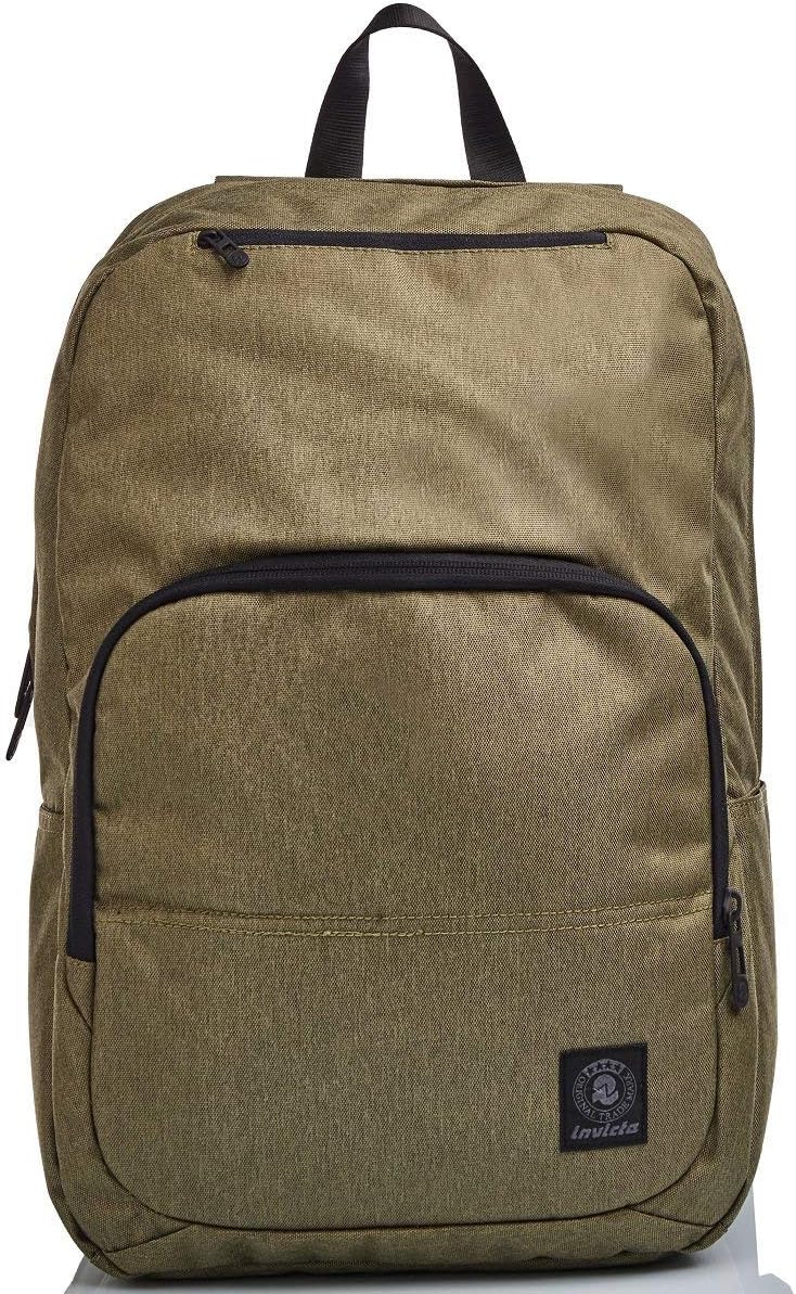 Invicta Easy Medium Office-Rucksack, Beige, 20 l, für Laptops bis 15,6 Zoll - Grün 2 Töne I M, Grün