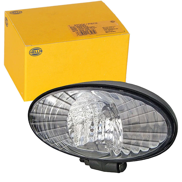 HELLA - Halogen-Arbeitsscheinwerfer - Oval 90 - 12V - Anbau/geschraubt - stehend/schwenkbarer Montag