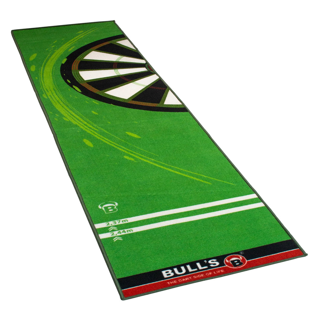 BULL'S Carpet Mat “120“ Green, Dartteppich mit rutschfester Unterseite aus Gummi, umweltfreundliche