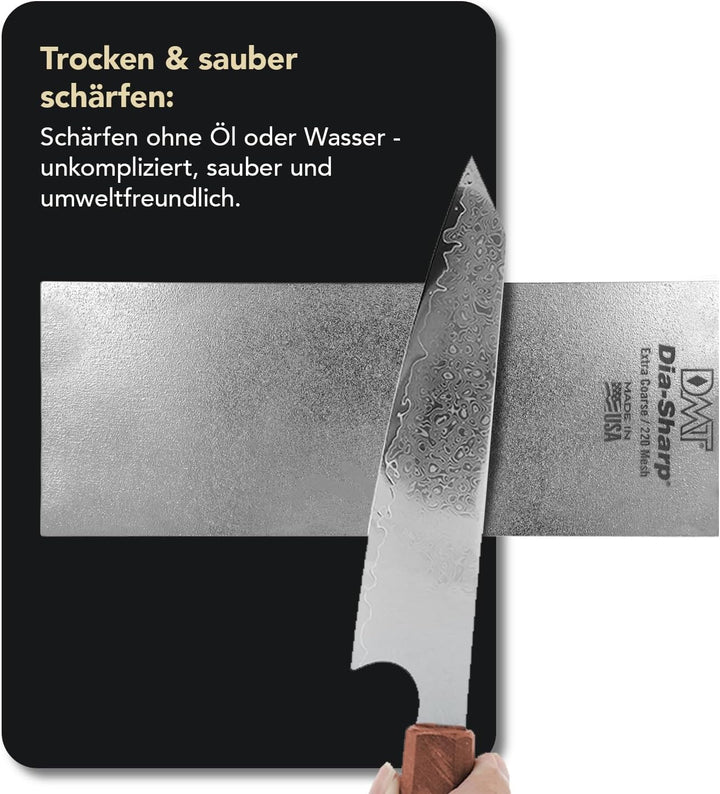 DMT Dia-Sharp Schärfblock, durchgehende Diamantbeschichtung, extra-grob, 20,3 cm / 8 Zoll, D8X