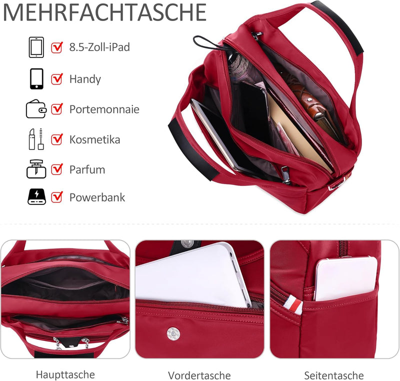 DIRRONA Damen Umhängetasche Multi Pocket Crossbody Bag Schultertaschen Leicht Handtasche Waterproof