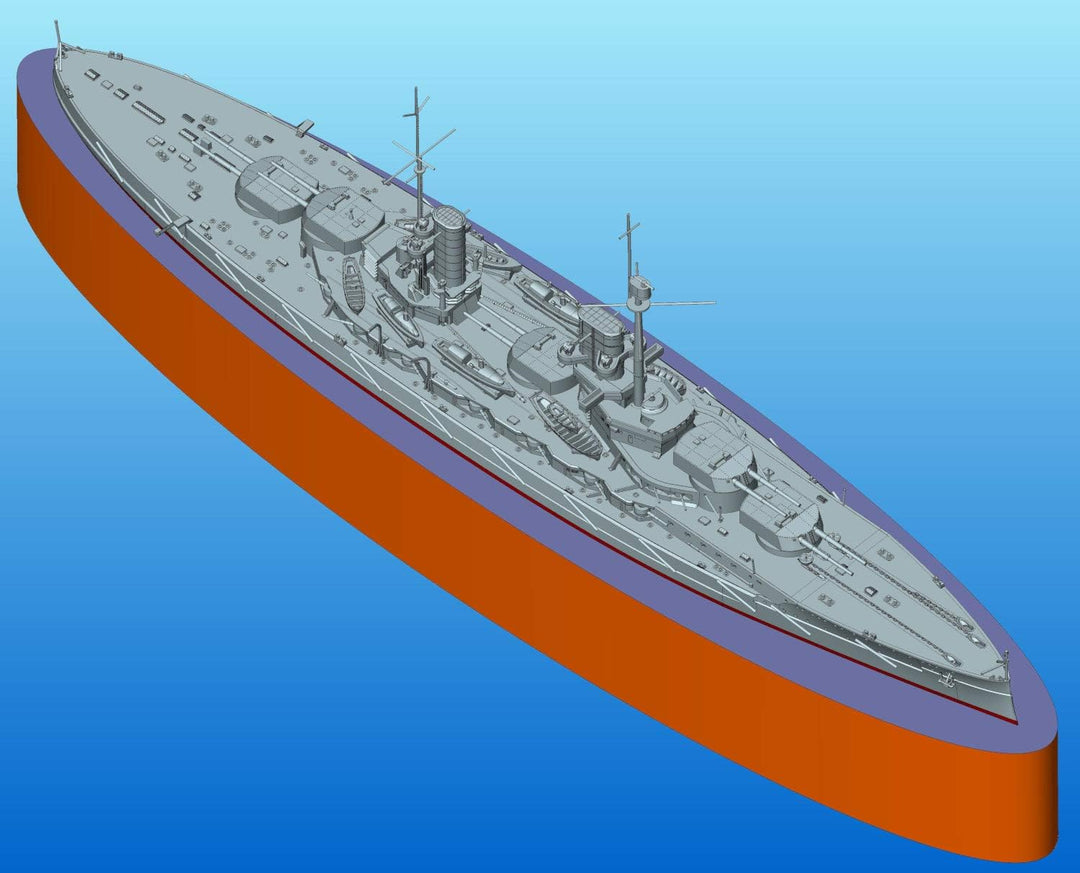 ICM S.016 Modellbausatz Kronprinz Fullhull & Waterline WWI German Battleship, Schwarz, Mittel