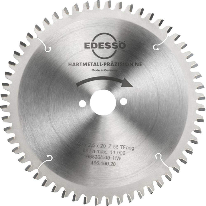 Edessö 49616020 Präzisions-Kreissägeblatt 160x2,5x20mm Z56 TFZ aus HW