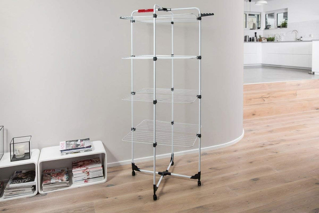 Vileda Mixer, 4 Clothes Airer, 40m Line Length, 4 Tier, 4 Wash Loads, Flex Joint, Rollable, 71,5 x 1