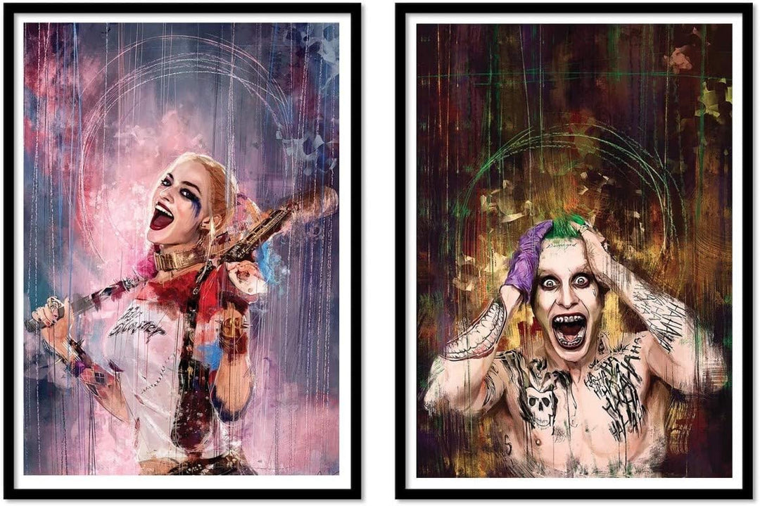 Wall Editions 2 Art-Posters 30 x 40 cm - Duo Harley Quinn and Joker - Wisesnail