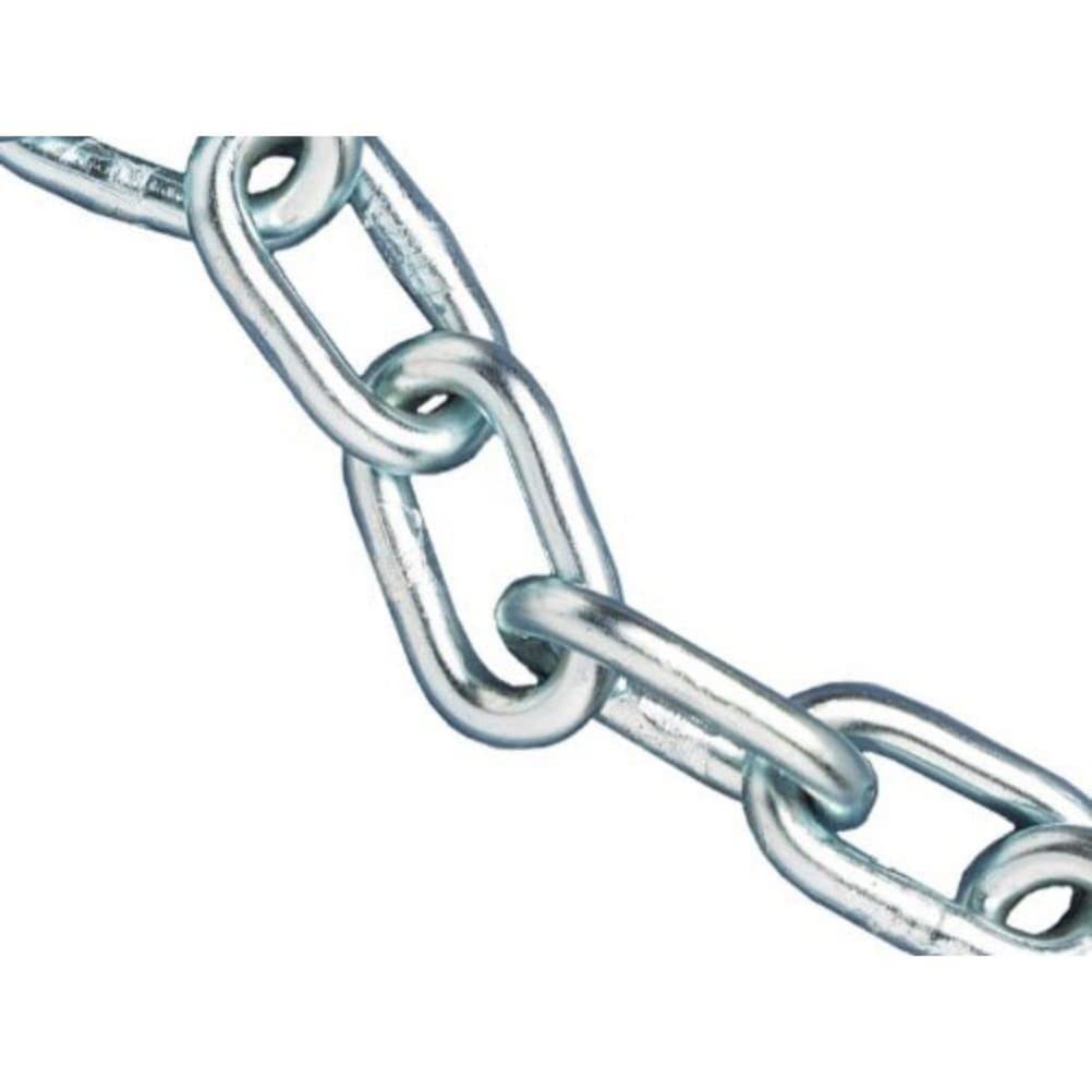 Faithfull FAICHAL330 CHAL430 Zinc Plated Chain 3mm x 30m Reel-Max 80kg, Silver, Length: 30 m Load Li