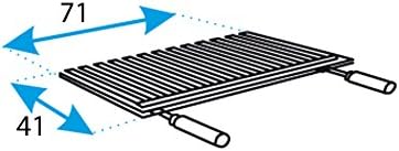 Imex der Fuchs 71621 Grillrost, Inox, 71 x 41 cm