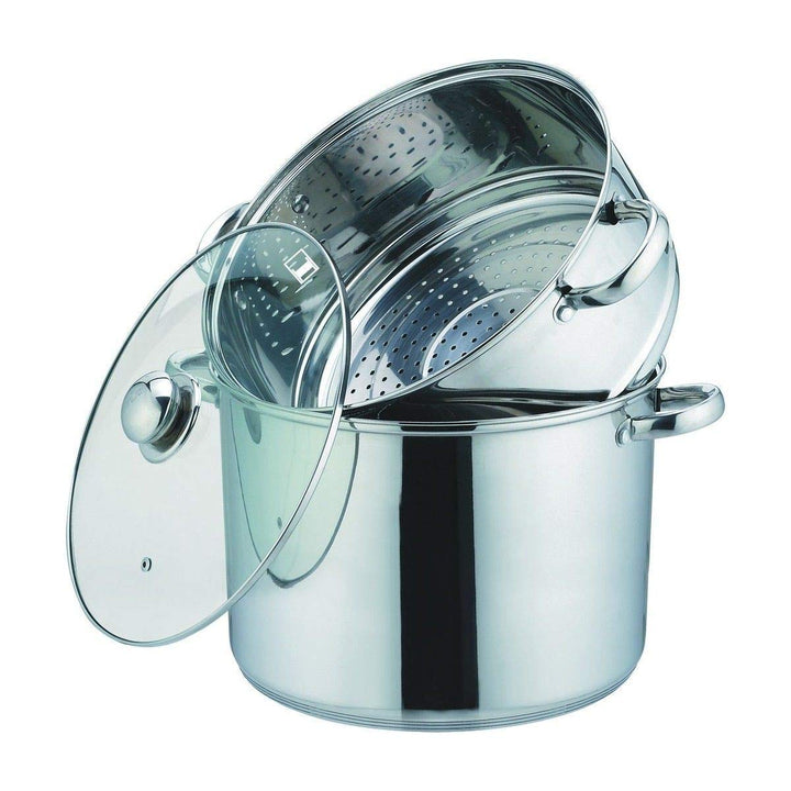 Kamberg 0008072 – Couscoustopf/Dampfgarer/Kochtopf  (3‑in‑1) – Durchmesser 26 cm – 10 Liter – Hochwe