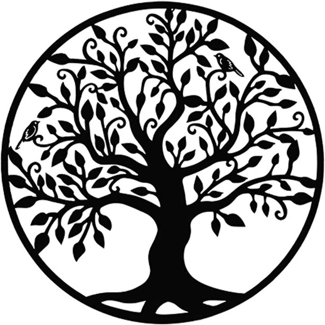 LIKEUDO 50cm Wall Hängende Lebens Baum Metall Wanddekoration Wohnzimmer Wandkunst Dekoration Wandbil