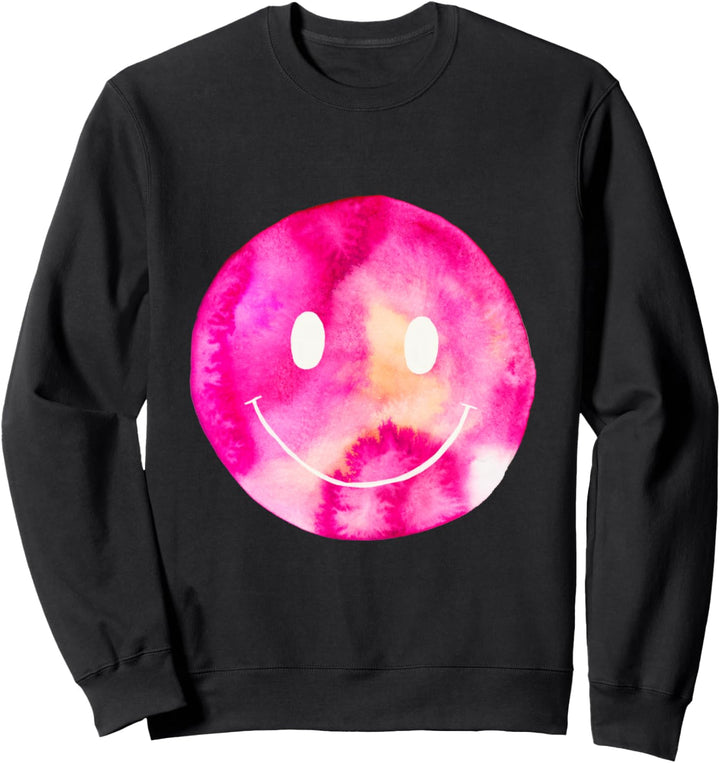 Glückliches Gesicht rosa Sweatshirt