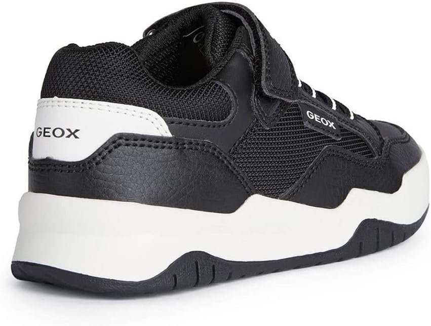 Geox Jungen J Perth Boy B Sneakers 31 EU Black White, 31 EU Black White
