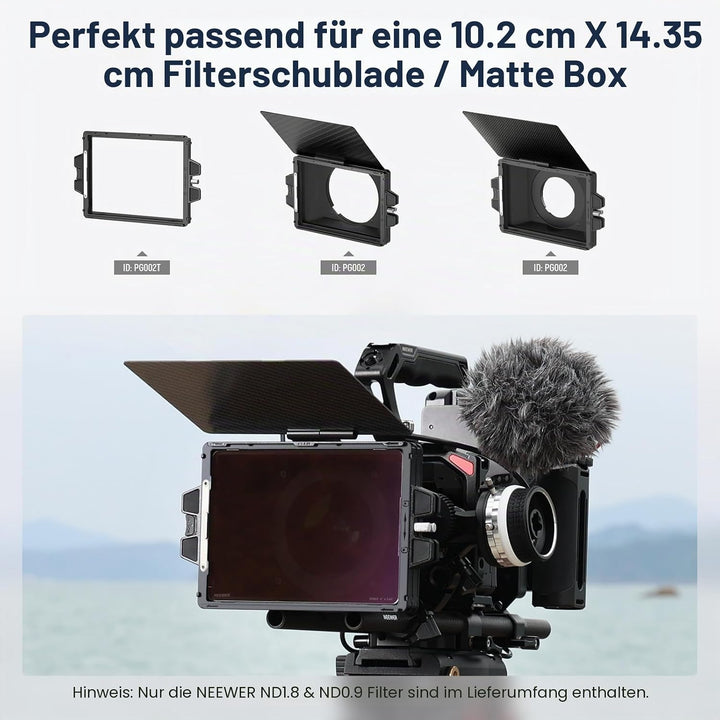 NEEWER 2 Pack ND0.9/1.8 (3/6 Stops) Square ND Filter, 4" x5,65 Dual Sided 30 Multi Nano Coated Cinem