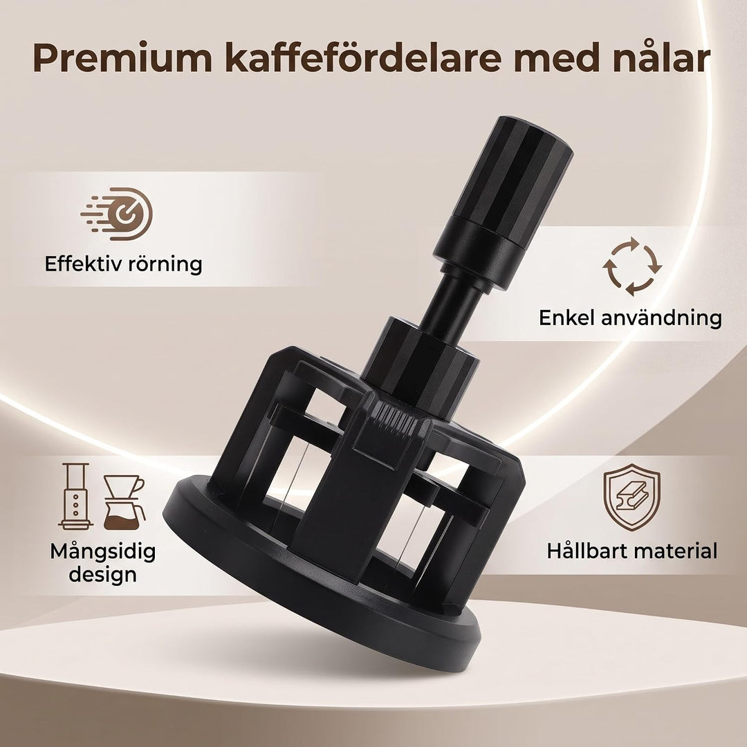 WDT Tool, Rührer-Verteilungswerkzeug, Verstellbare Nadelhöhe, Aluminiumlegierung, Edelstahl, Kaffeev