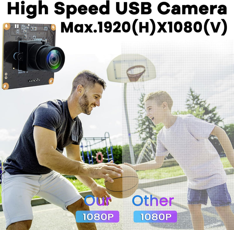 ELP USB Kamera Hohe Bildrate 720P 100fps/ 480P 260fps 2MP 1080P Webcam Keine Verzerrung 60 Grad Obje