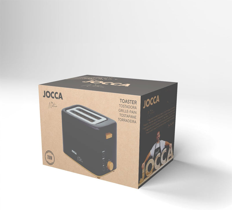 JOCCA - Toaster 2 Scheiben| 7 Toaststufen| Auftau-, Aufwärm- und Abbruchfunktion| Krümelsammler| Bre