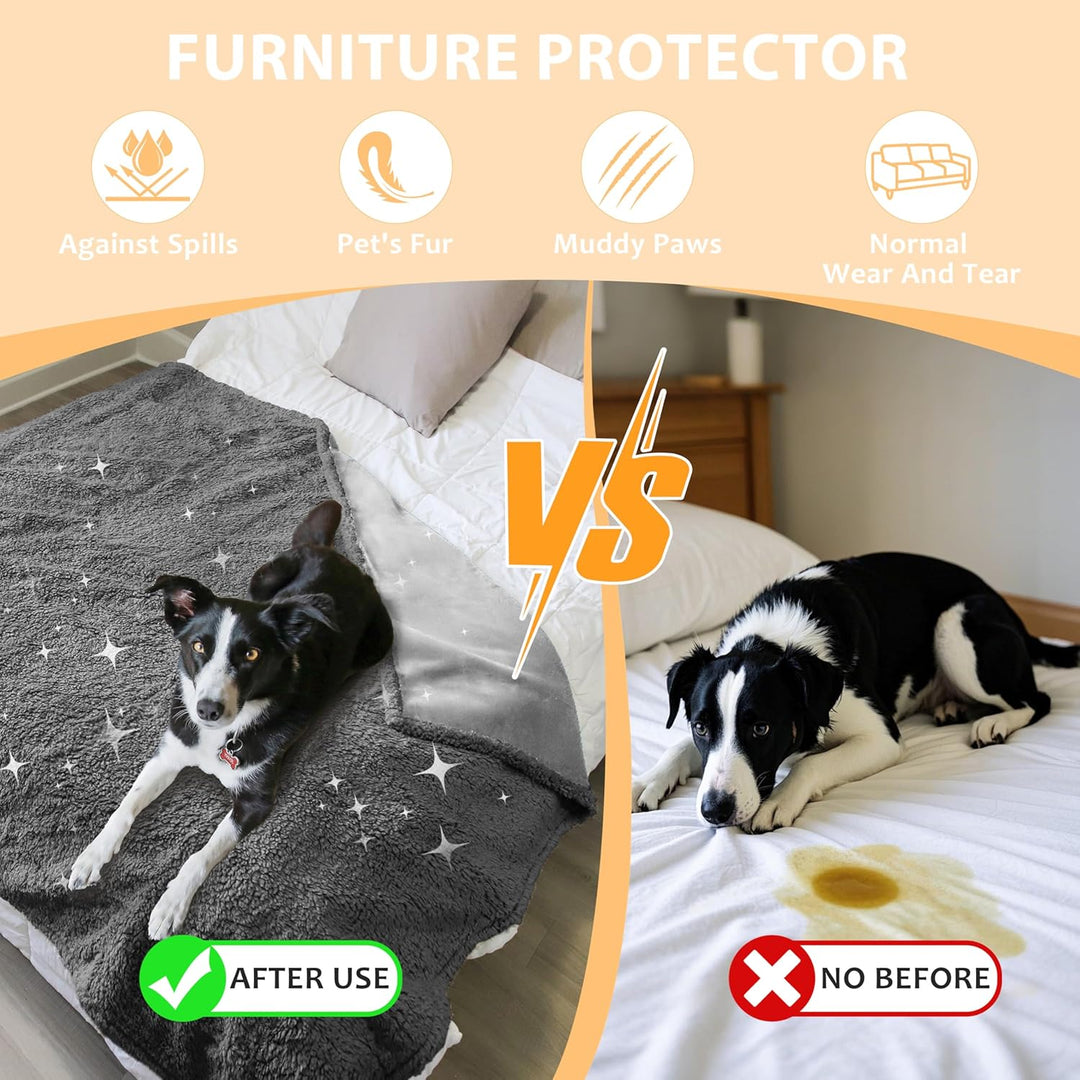 Wasserdicht Hundedecke Katzendecken Waschbar, wasserdichte Decke für Unterwegs Hundesofa Schutzdecke