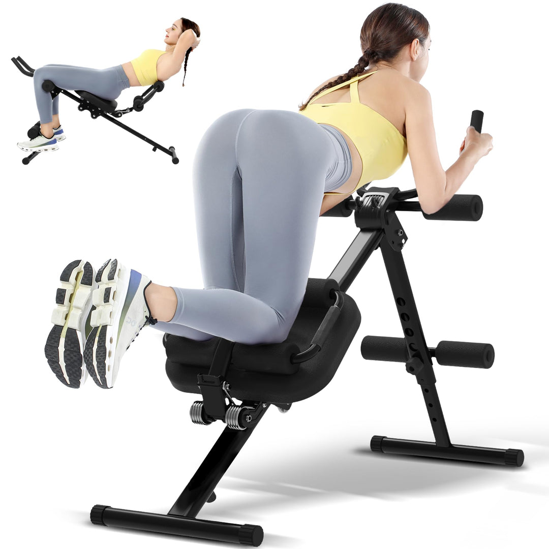 GuuG Bauchmuskeltrainer Bauchtrainer für Zuhause: Bauch Trainingsgerät Klappbar Bauchmuskeltraining