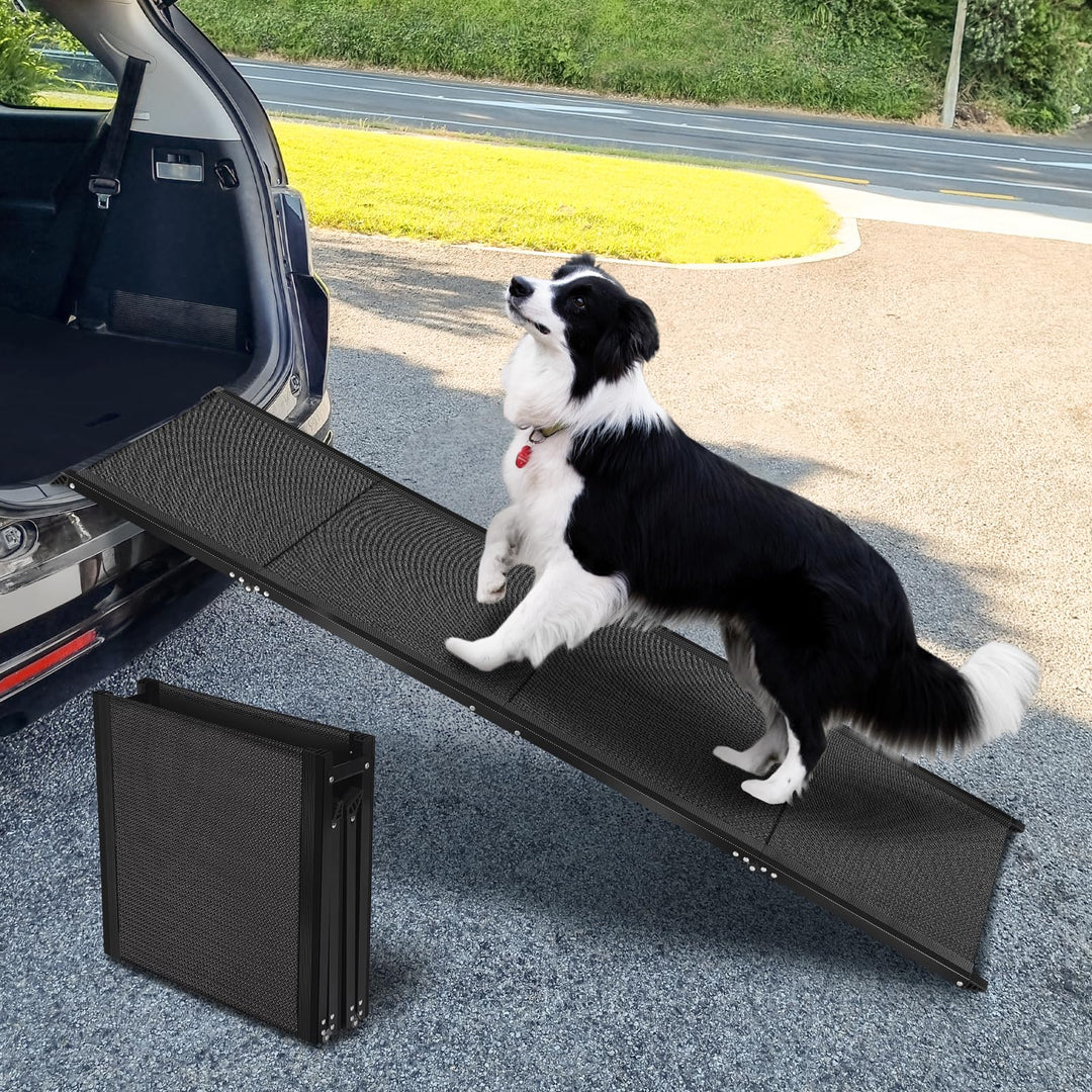 FASNATI 180×50cm Hunderampe Auto Klappbar, bis 70kg, Anti-Rutsch Hunderampe für grosse Hunde, Leicht