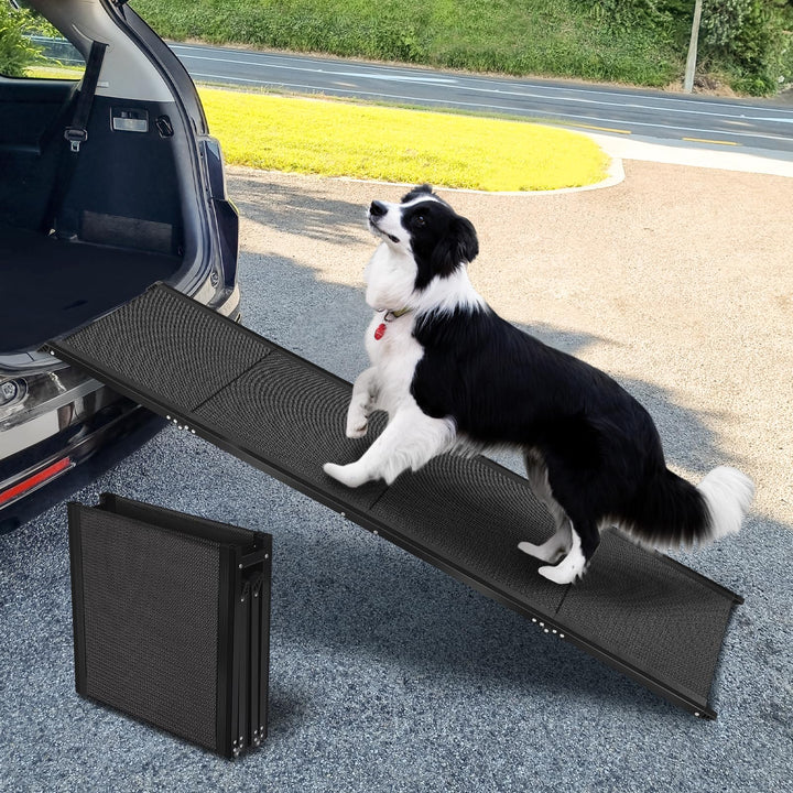 FASNATI 180×50cm Hunderampe Auto Klappbar, bis 70kg, Anti-Rutsch Hunderampe für grosse Hunde, Leicht