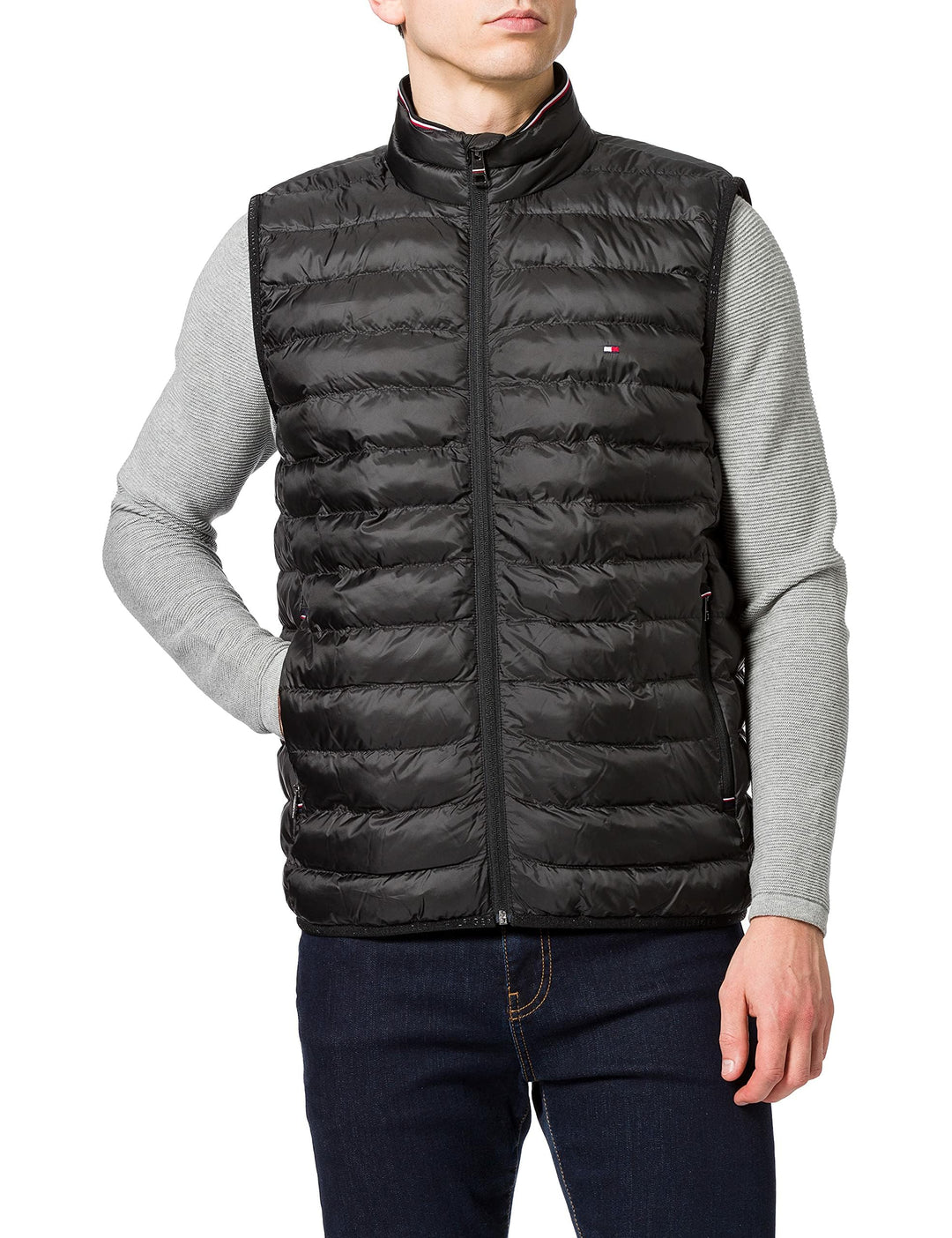 Tommy Hilfiger Herren Weste Steppweste M Schwarz (Black), M Schwarz (Black)