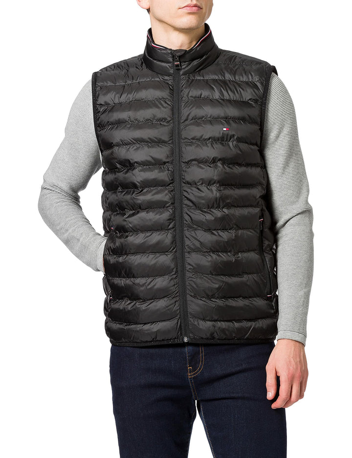 Tommy Hilfiger Herren Weste Steppweste M Schwarz (Black), M Schwarz (Black)