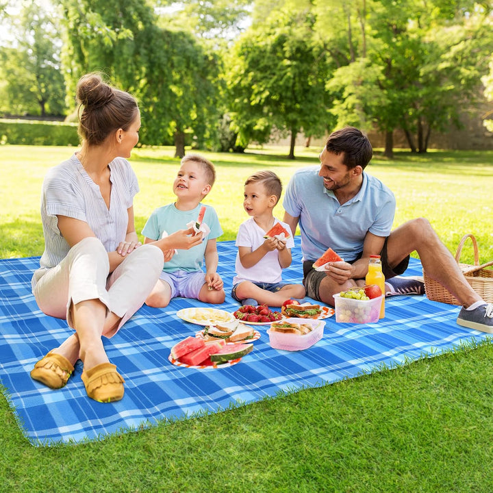 LIFERUN 300x300 cm Picknickdecke XXL, Picknickdecke Wasserdicht mit isoliert Rückseite, Tragegriff,