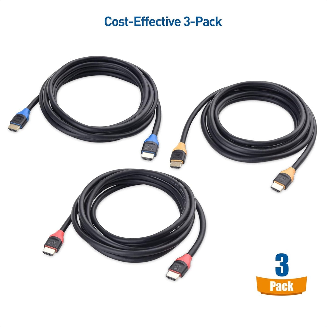 [Ultra-High-Speed-HDMI-Zertifiziert] Cable Matters 3er-Pack 48Gbps 8K HDMI Kabel 3m, HDMI Kabel mit