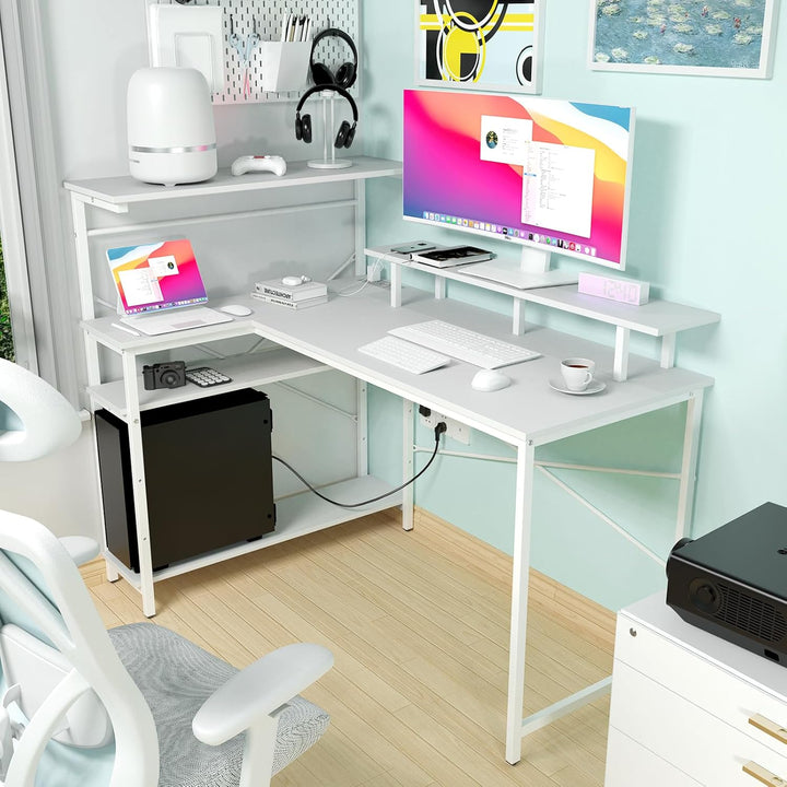LANTUS Tisch, Arbeitsplatz, für Büro, Schlafzimmer, Industriestil, Metallrahmen, 100 x 55 x 75 cm, W