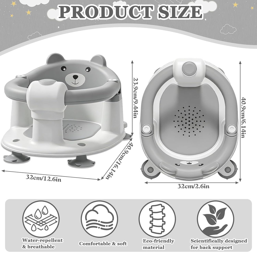 Baby Badewannensitz, Badewannensitz Ab 6 Monate, Badesitz Baby Badewanne Sitz, 360° Rundumschutz, Du