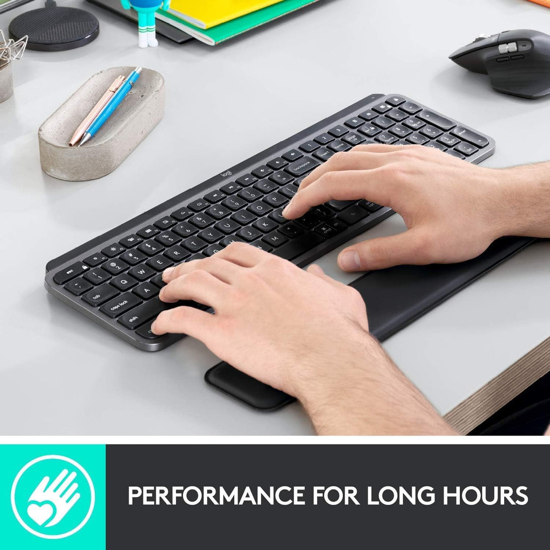 Logitech MX Palm Rest (für MX Keys, Rutschfestes Premium-Material für Komfort bei stundenlangem Tipp