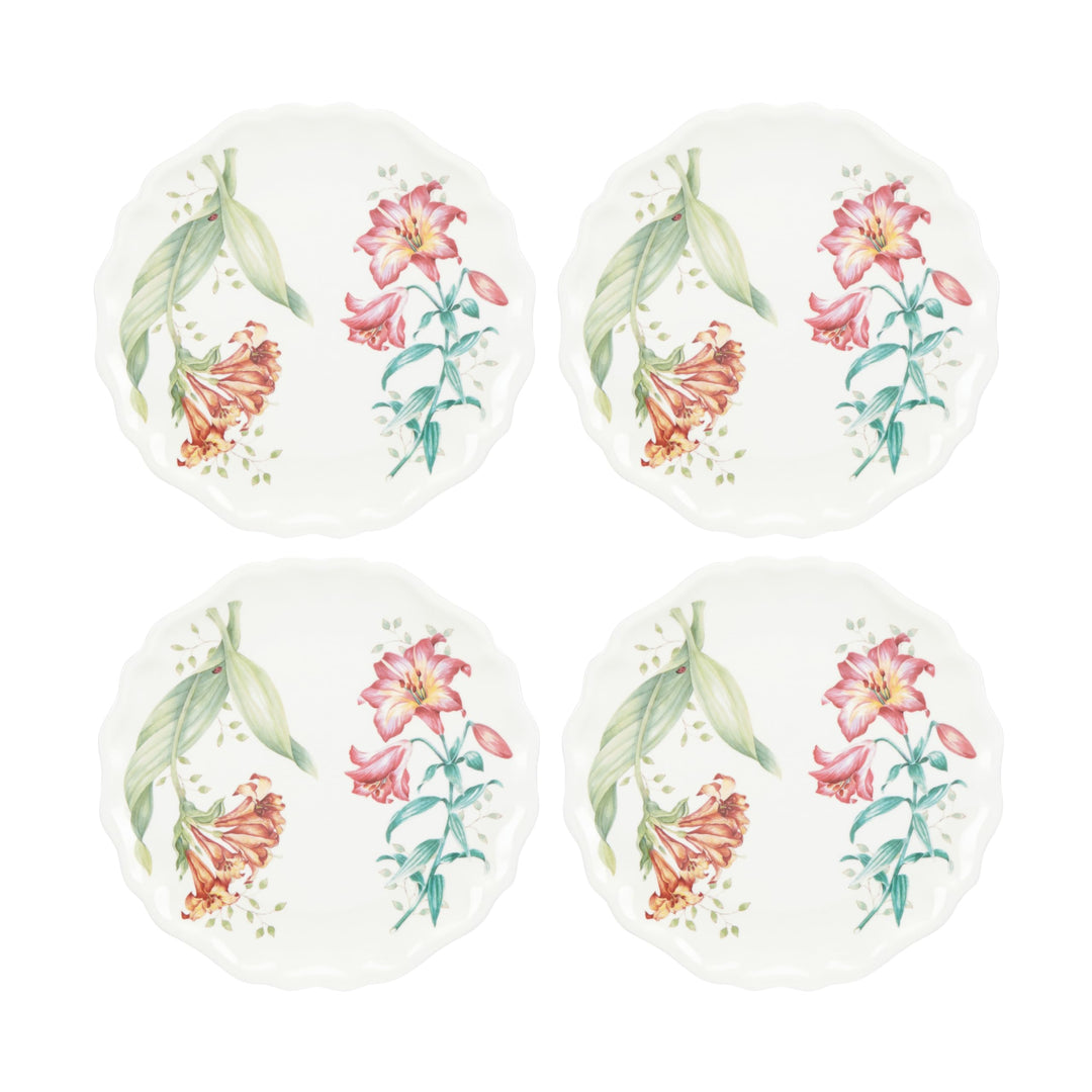 Lenox 856372 Butterfly Meadow Melamine Teller, weiss Akzent-Teller, Akzent-Teller