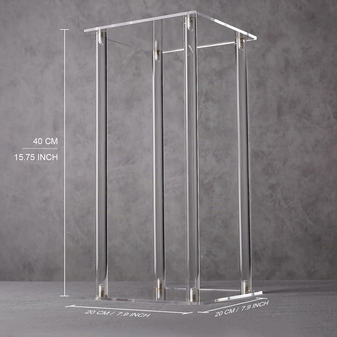 YALLOVE Set von 10, 40CM hohen Acryl Blumen Stand Clear Sockel für Hochzeit Event Party Requisiten,