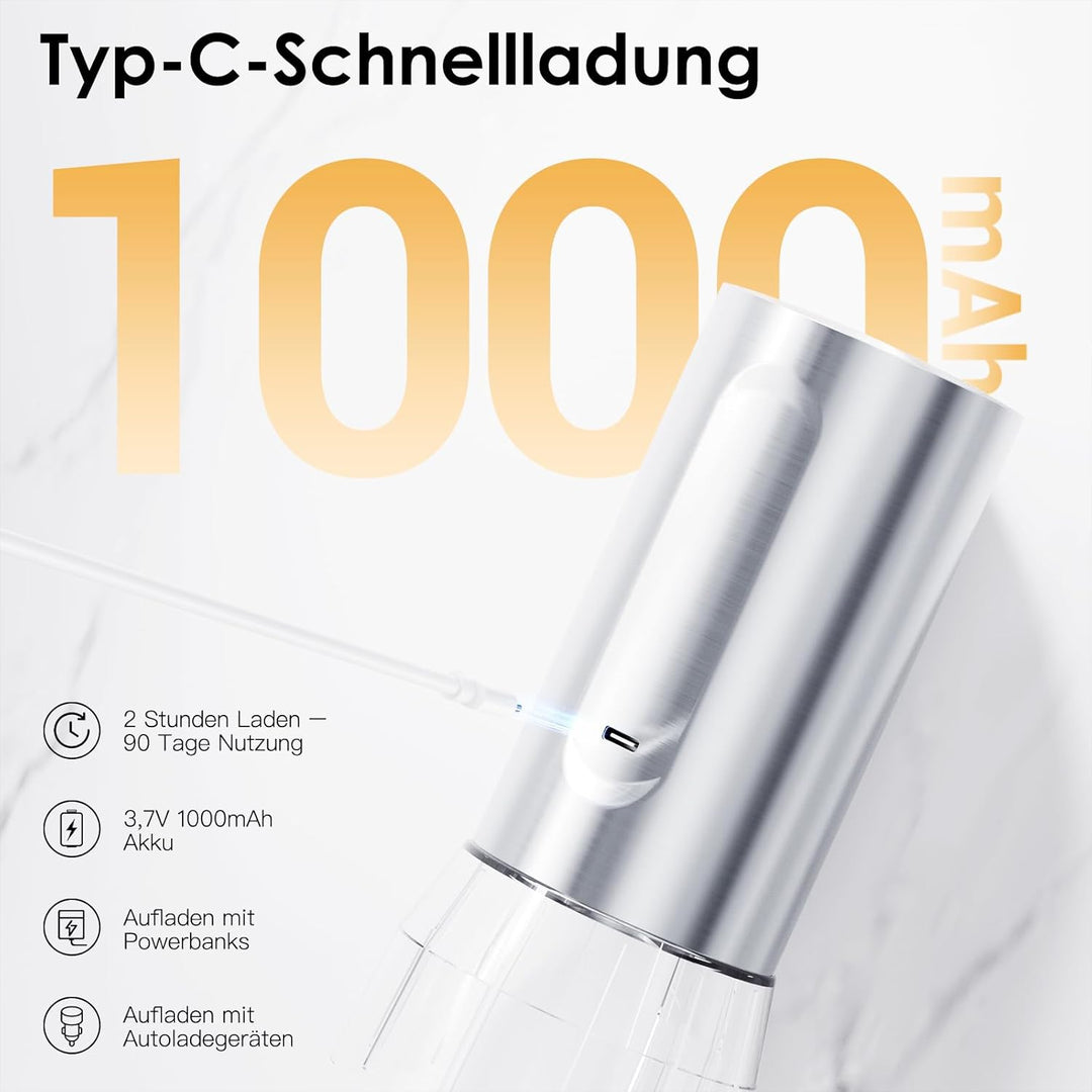 Marchpower elektrische Salz und Pfeffermühle Set, USB Wiederaufladbar, Edelstahl, 2 grosse Kapazität