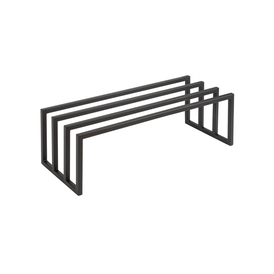 Natural Goods Berlin 1x Schuhablage RECHTECK - Offenes Schuhregal Metall Schwarz - 80 x 25 x 30 cm -