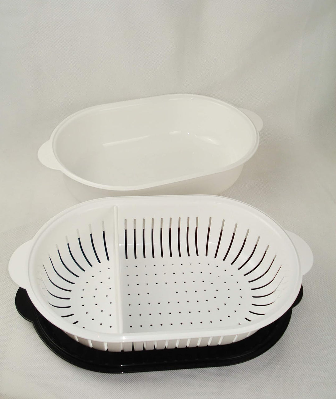 TUPPERWARE 4,0 L Super Servierstar Siebservierer Sieb schwarz by Tupperware